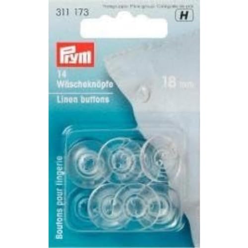 Prym 311172 Wäscheknöpfe Kunststoff 26'' 17 mm transparent von Prym