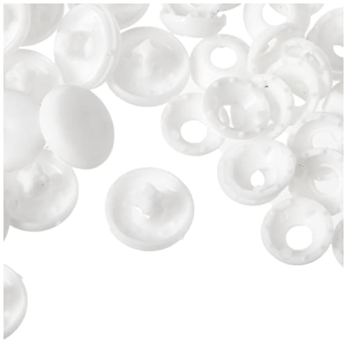 Prym 323243-1 Plastic Cover Buttons, weiß, 100pc von Prym