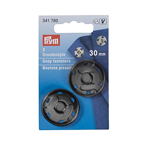 Prym 341780 Annäh-Druckknöpfe 30 mm gunmetal von Prym