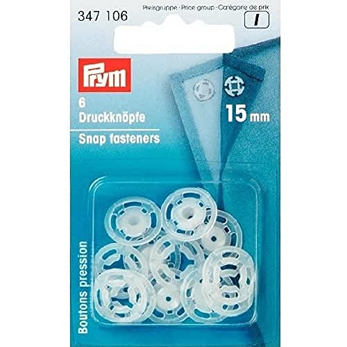 Prym 347106 Annäh-Druckknöpfe, transparent, 15mm von Prym