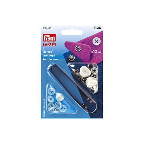 Prym 390611 Nähfrei-Druckknopf Jersey Annähoptik VA 12 mm blau von Prym