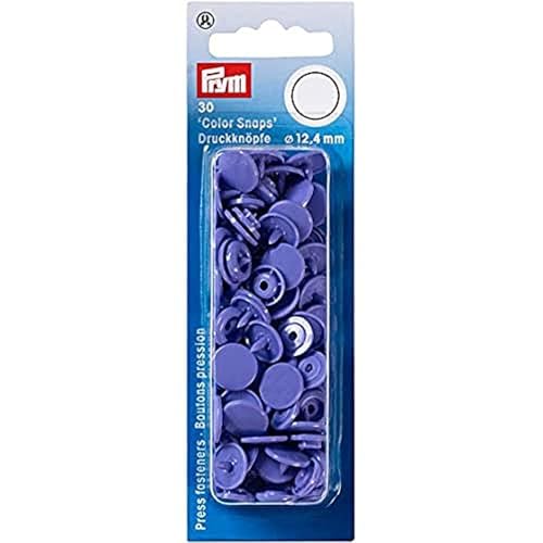 Prym 393128 Nähfrei Druckknopf Color Snaps rund 12,4 mm flieder, Kunststoff, 12.4 mm cm von Prym