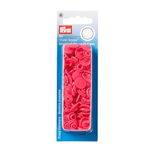 Prym 393133 Nähfrei Druckknopf Color Snaps rund 12,4 mm himbeer, Kunststoff, 12.4 mm von Prym