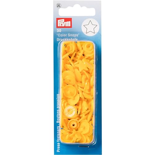 Prym 393210 Nähfrei-Druckknopf Color Snaps Stern gelb, Kunststoff, One Size Prym 393210 Nähfrei-Druckknopf Color Snaps Stern gelb, Kunststoff, One Size von Prym
