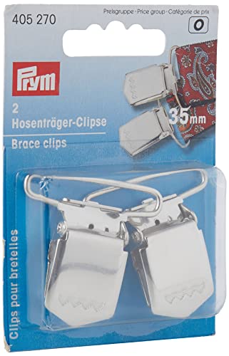 Prym 405.224 Steel Silver Col Brace Clips, Stahllegierung, 30 mm, silberfarbig, 2 Stück von Prym