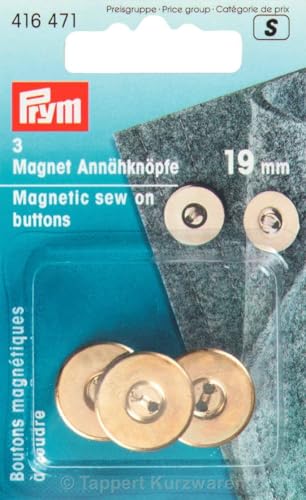 Prym 416471 Magnet-Annähknöpfe 19 mm goldfarbig Prym 416471 Magnet-Annähknöpfe 19 mm goldfarbig von Prym