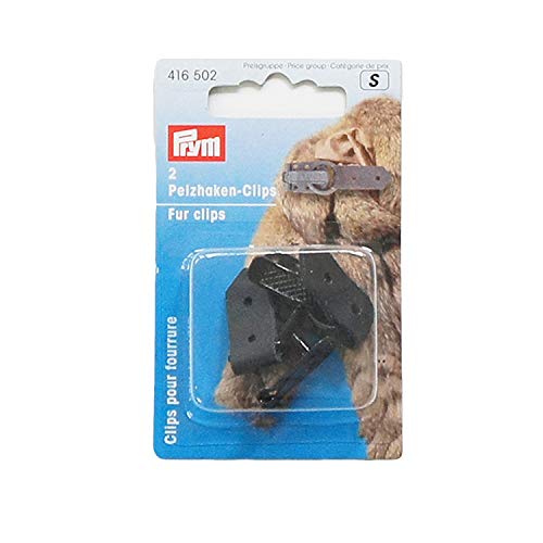 Prym 416502 schwarz Pelzhaken Clips, Baumwolle, Einheits Größe, 2 von Prym