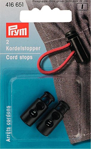 Prym 416631 klein KST schwarz Kordelstopper, Polyester, oval, 2 Stück von Prym