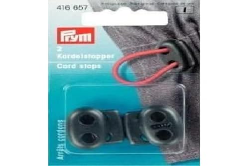 Prym 416657 Kordelstopper KST 2-Loch schwarz Cord Stopper, Kunststoff, oval, 2 Stück von Prym