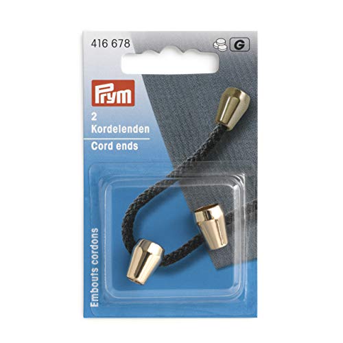 Prym 416678 konisch new gold Kordelenden, Metall, 10 x 13 mm von Prym