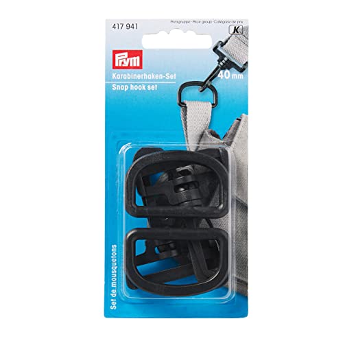 Prym 417941 Karabinerhaken Set KST 40 mm schwarz von Prym