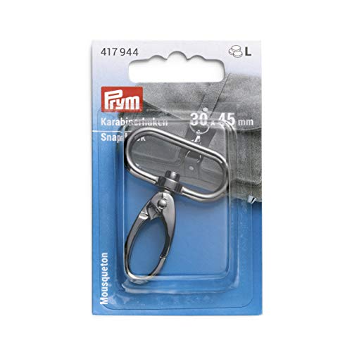 Prym 417944-1 30 x 45 mm gunmetal Karabinerhaken, Zinklegierung, 30 x 40 mm von Prym