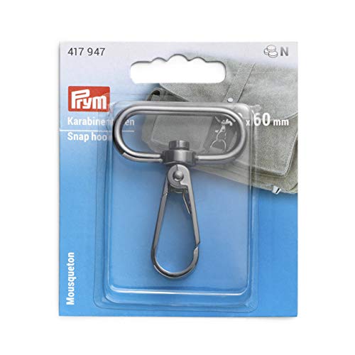 Prym 417947 40 x 60 mm Gunmetal Karabinerhaken, Zinklegierung von Prym