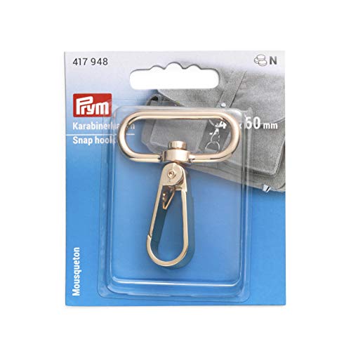 Prym 417948 40 x 60 mm New Gold Karabinerhaken, Zinklegierung von Prym