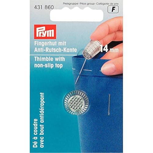 Prym 431860 Fingerhut ZDG 14,0 mm silberfarbig, Metal, Silber, 14 mm, 1 Stück von Prym