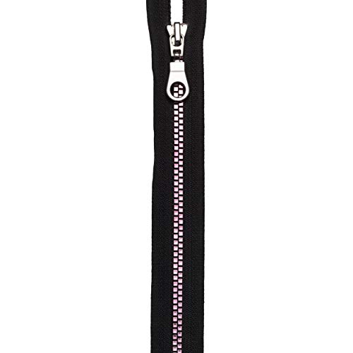 Prym 468504 Reißverschluss S14 teilbar 50 cm schwarz/pink von Prym