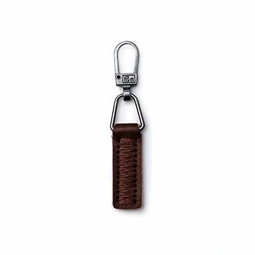 Prym 482378-1 Fashion Zipper Puller Leder Kunstleder braun, Leather, Metallic, Einheitsgröße von Prym