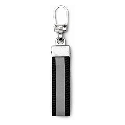 Prym 482382-1 Fashion Zipper Puller Reflective Black, Metall, Metallic, Einheitsgröße von Prym