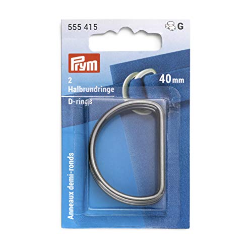 Prym 555415 40 mm Gunmetal Halbrundringe, Zinklegierung von Prym