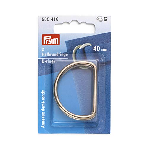 Prym 555416 40 mm New Gold Halbrundringe, Zinklegierung von Prym