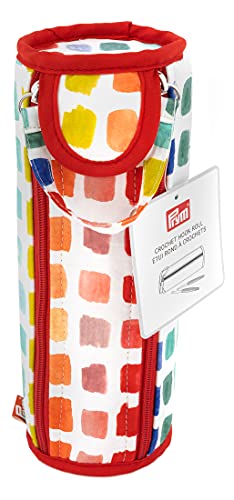 Prym 57251 Crochet Hook Roll & Organizer, Rainbow Aufbewahrungsbox für Häkelnadeln, Regenbogen-Specks von Prym