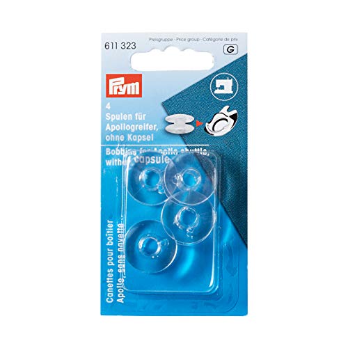 Prym 611323 Nähmaschinenspulen für Apollogreifer, Kunststoff, transparent, 19mm Prym 611323 Nähmaschinenspulen für Apollogreifer, Kunststoff, transparent, 19mm von Prym