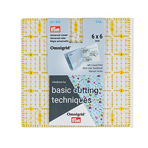 Prym 611475 Universal 6 x 6 inch Omnigrid Lineal, Kunststoff, transparent von Prym