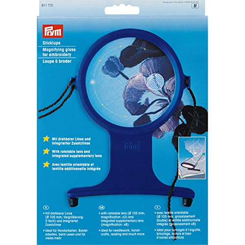 Prym 611731 Sticklupe mit Band, Ø 10,5 cm, Violett von Prym