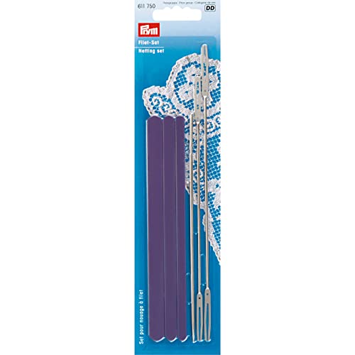 Prym 611750 Filet Netting Set, Kunststoff, Blue, 2 x 1 x 1 cm von Prym