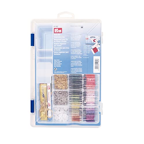 Prym 611982 Stick Embroidery Storage Box, Kunststoff, transparent, 28 x 19 x 4,5 cm von Prym