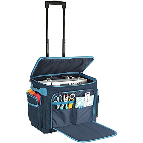 Prym 612633 Nähmaschinen-Trolley Jeans - 44 x 22 x 36 cm, Jeansblau von Prym