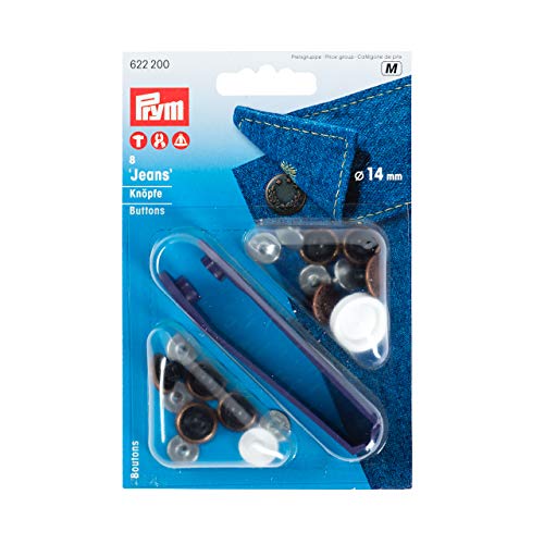 Prym 622200 Nähfrei-Jeans-Knöpfe Lorbeerkranz Messing 14 mm altkupfer, Metal von Prym