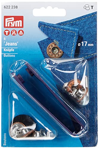 Prym 622238 Nähfrei-Jeansknopf Sterne offen 17 mm altbronze, Metal von Prym