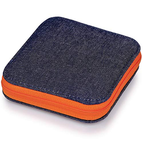 Prym 651244 Nähset Jeans Reißverschluss orange Sewing Kit in Denim Case, Edelstahl, One Size von Prym