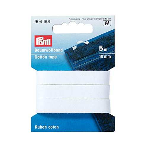 Prym 904801 Baumwollband 10 mm weiß von Prym