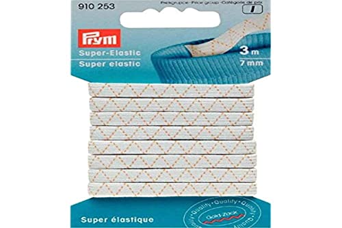 Prym 910-253 elastisch, Polyester, White, weiß, 3 m von Prym