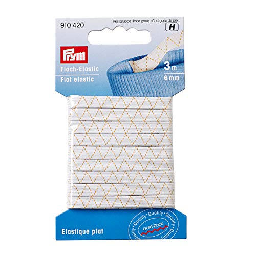 Prym 910420 Flach-Elastic 6 mm weiß von Prym