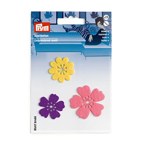 Prym 924296 Applikation selbstklebend/aufbügelbar Blumen bunt von Prym