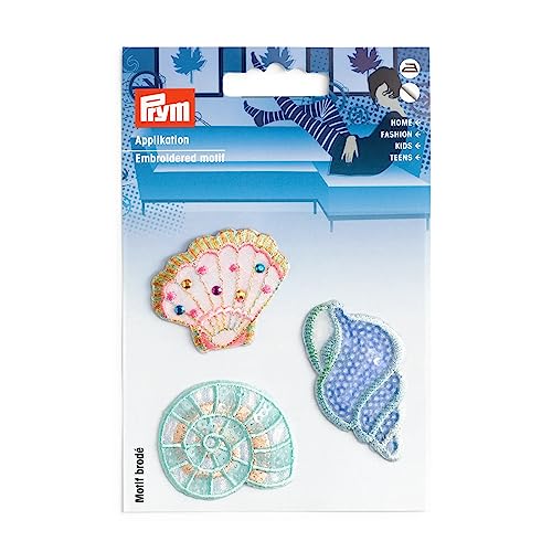 Prym 924298 Applikation selbstklebend/aufbügelbar Muscheln, blau von Prym