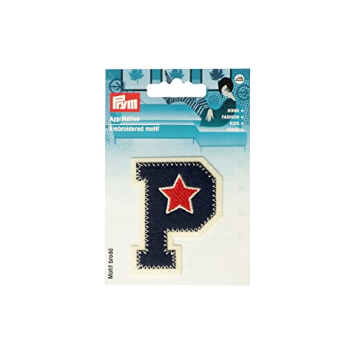 Prym 924515 Applikation Buchstabe P blau/ecru mit Stern von Prym