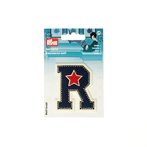 Prym 924517 Applikation Buchstabe R blau/ecru mit Stern von Prym