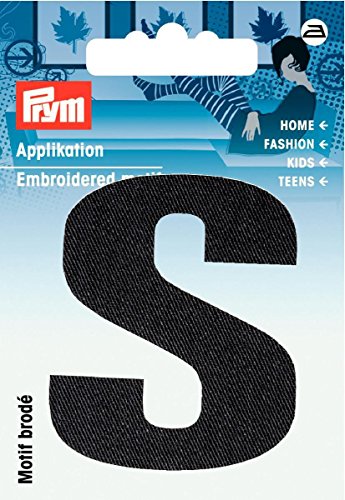 Prym 925841 Applikation Buchstabe S schwarz von Prym