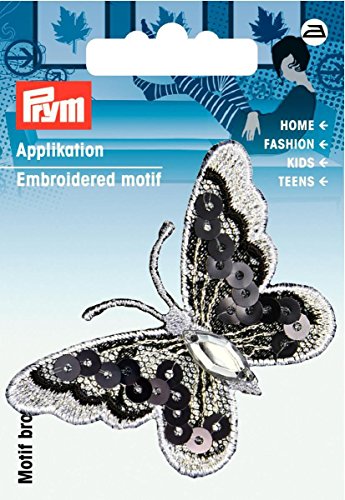 Prym 926369 Applikation Schmetterling schwarz/weiß von Prym