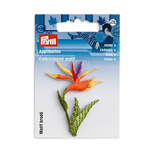 Prym 926692 Applikation Blume Strelitzie orange/grün von Prym