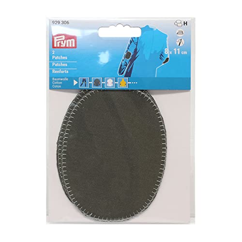 Prym 929306 Patches CO zum Aufbügeln 8 x 11 cm grau von Prym