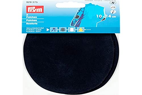 Prym Wildlederimitat zum Aufbügeln/Aufnähen 14x10cm Marineblau, Wildleder Leder, blau, 14 x 10 cm, Marine, 2 Stück, 2 von Prym