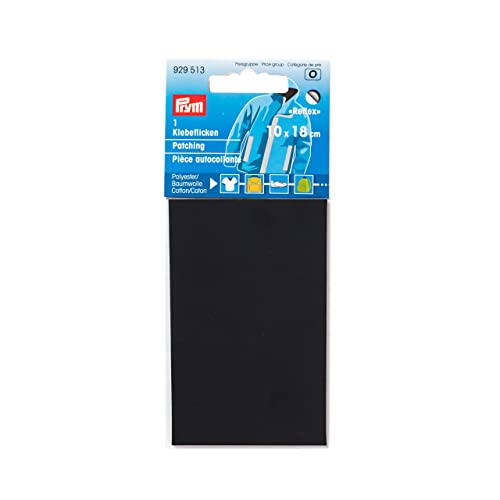 Prym 929513 Klebeflicken reflektierend 10 x 18 cm schwarz von Prym