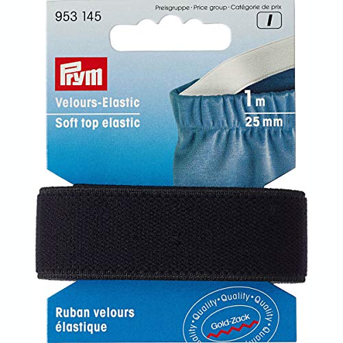 Prym 953145 Velour-Elastic 25 mm schwarz, 51% PES 33% ED 16% PA Prym 953145 Velour-Elastic 25 mm schwarz, 51% PES 33% ED 16% PA von Prym