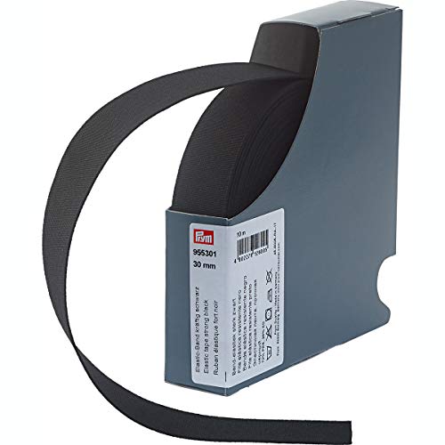 Prym 955301 Elastic-Band kräftig 30 mm schwarz, 72 Prozent PES 28 Prozent ED von Prym