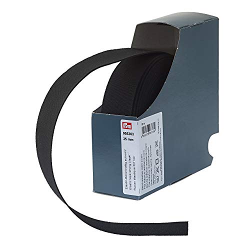 Prym 955303 Elastic-Band kräftig 35 mm schwarz, 72Prozent PES 28Prozent ED von Prym